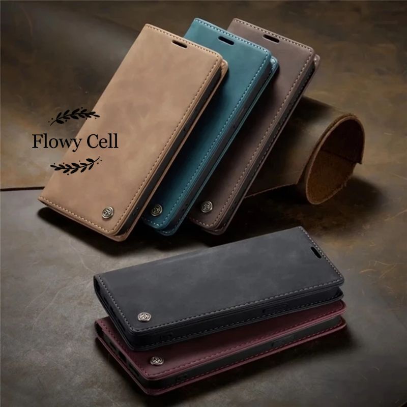 Oppo A17 A17K A12 A78 4G 5G Leather Case Magnet Flip Cover Sarung Hp Kulit Wallet Caseme
