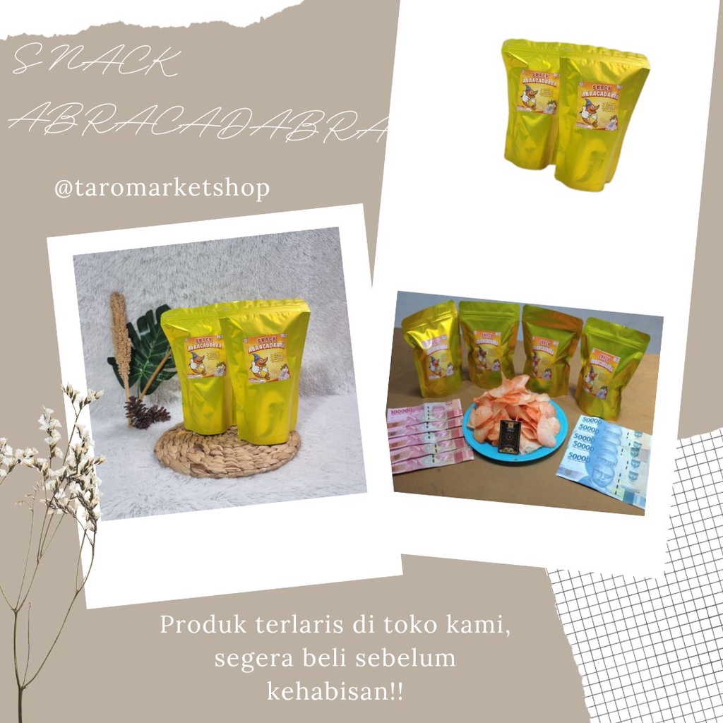 

[ SNACK BERHADIAH ] SNACK ABACADABRA / KERIPIK PEDAS / MAKANAN RINGAN / SNACK ABACADABRA BERHADIAH UANG TUNAI DAN EMAS /