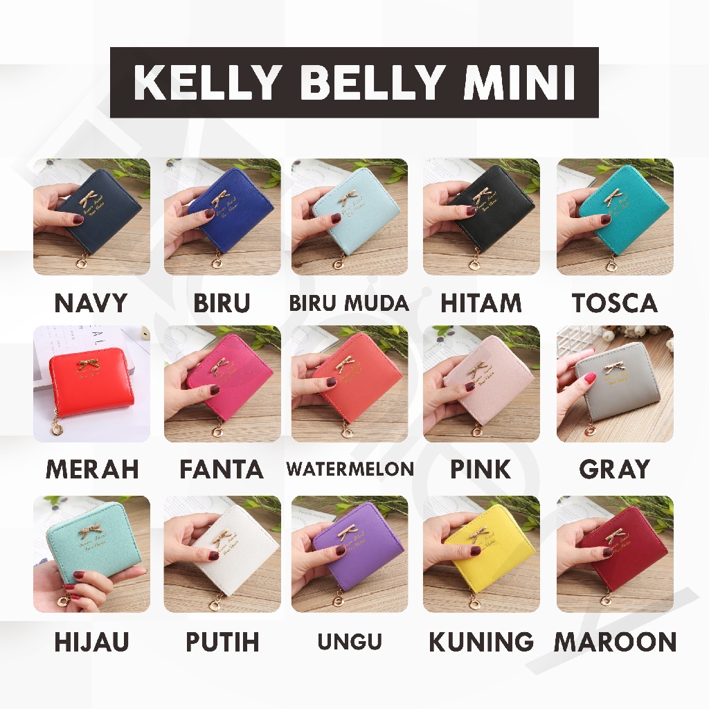 FYGALERY Dompet Koin Kelly Belly Mini Wanita Colourful Coin Purse Korean Style Murah