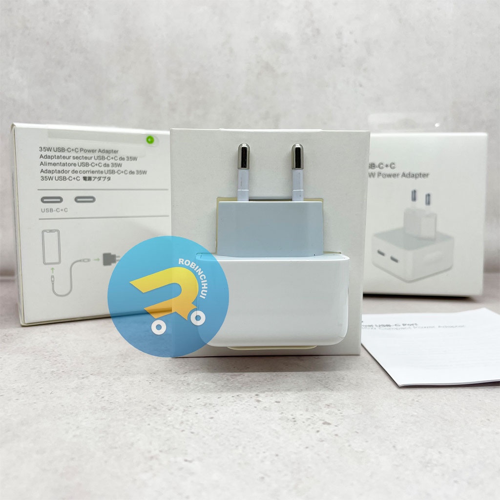 ADAPTOR IPH 35 Watt FAST CHARGING Dual USB C / CHARGER IPH - Adapter Iph- Batok Iph - Kepala Iph - kepala Charger Iph - Kepala Casan Iph