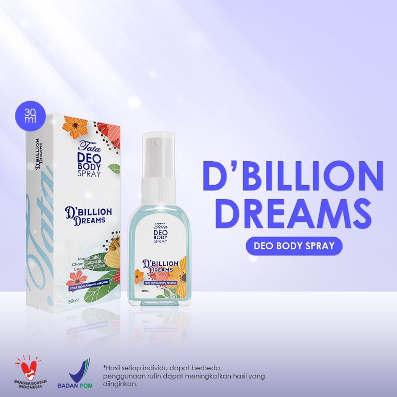 Tata Deo Bio Spray Black Opinium | D'Billion Dreams | English Pear &amp; Feersia 30ml