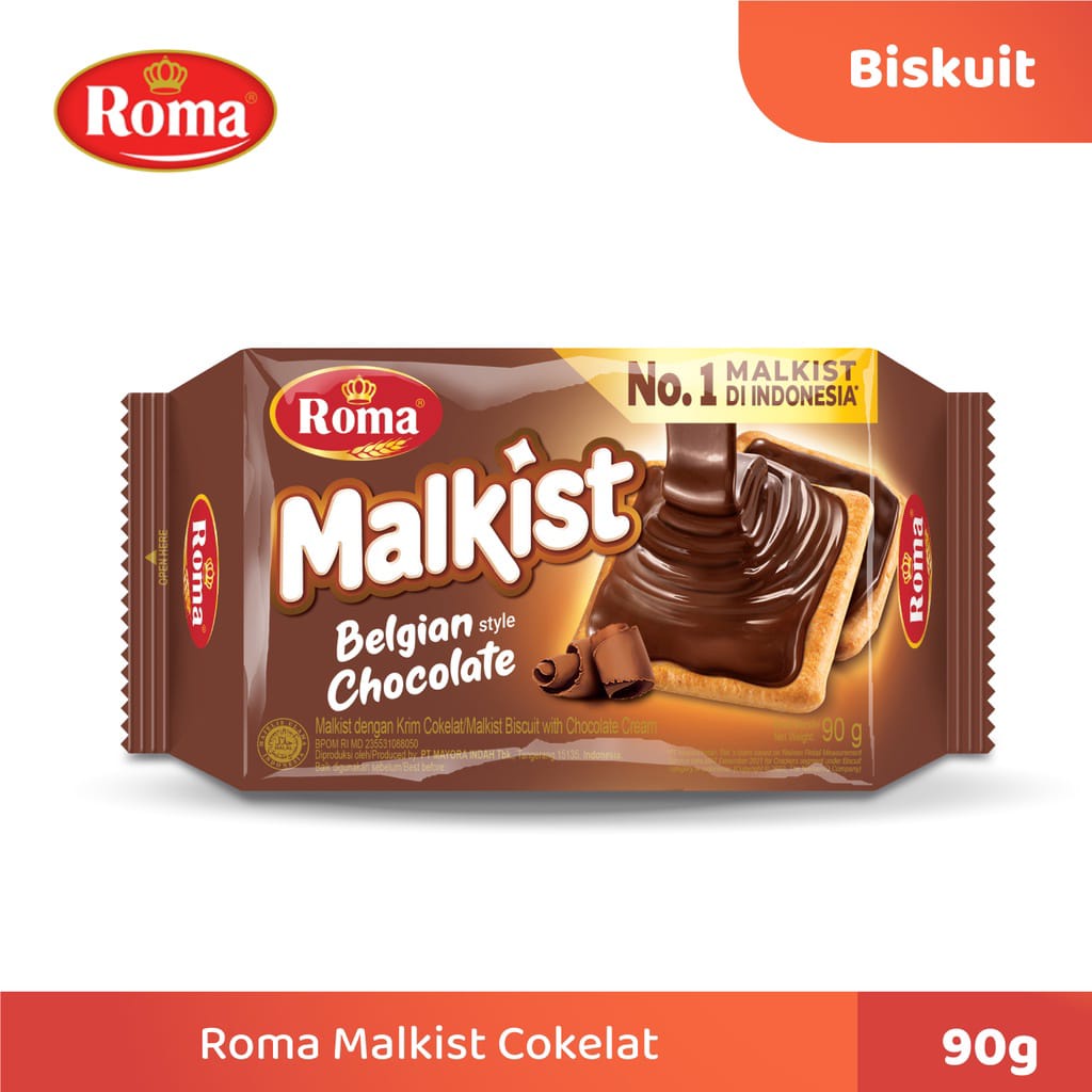 

Roma Malkist Cokelat 90 Gram