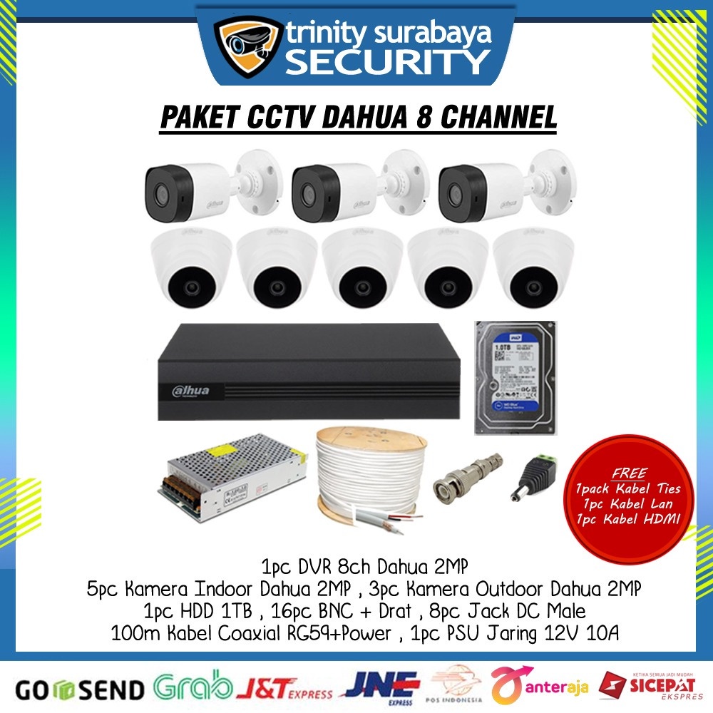 Paket CCTV 8ch DAHUA