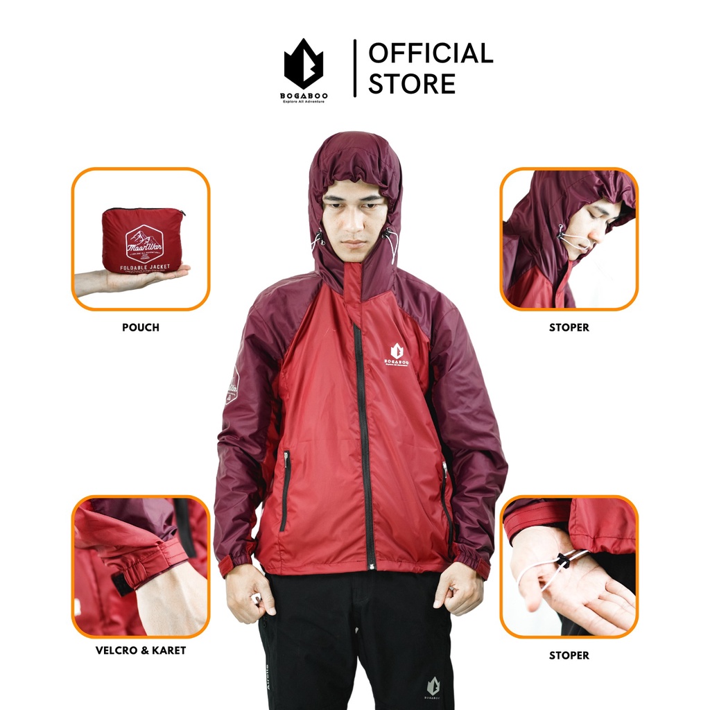 Jaket Running Bogaboo Seri MOONWAR  Waterrepellen Windbreaker Ultralight - Jaket Gunung Lipat  - Jaket Lari - Jacket Jogging Sepeda Gym - Jaket Runing Gunung
