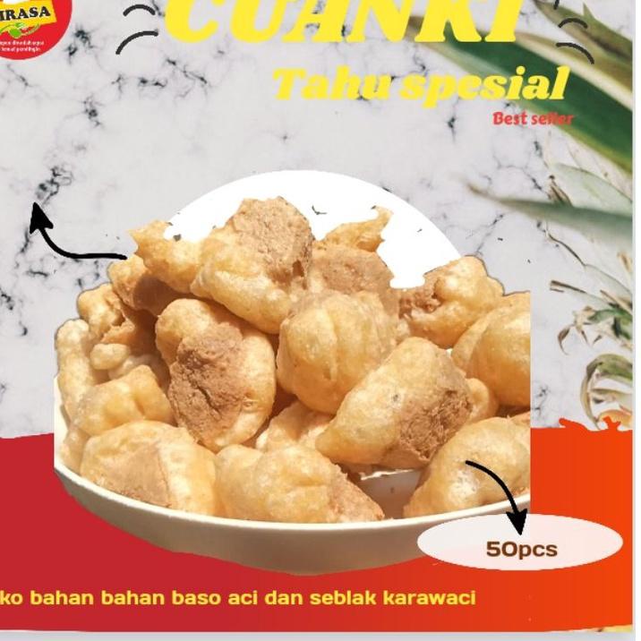 

Harga lebay Cuanki Tahu kering mini Bandung 50butir