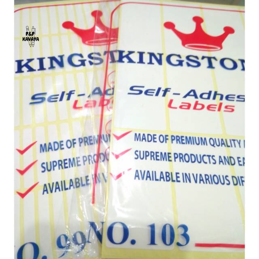 

Label KINGSTONE 121, 099, 103 / Label Undangan