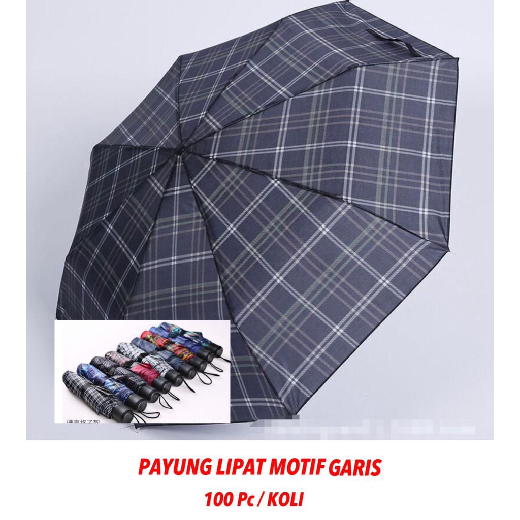 Payung lipat motif kotak murah folding umbrella