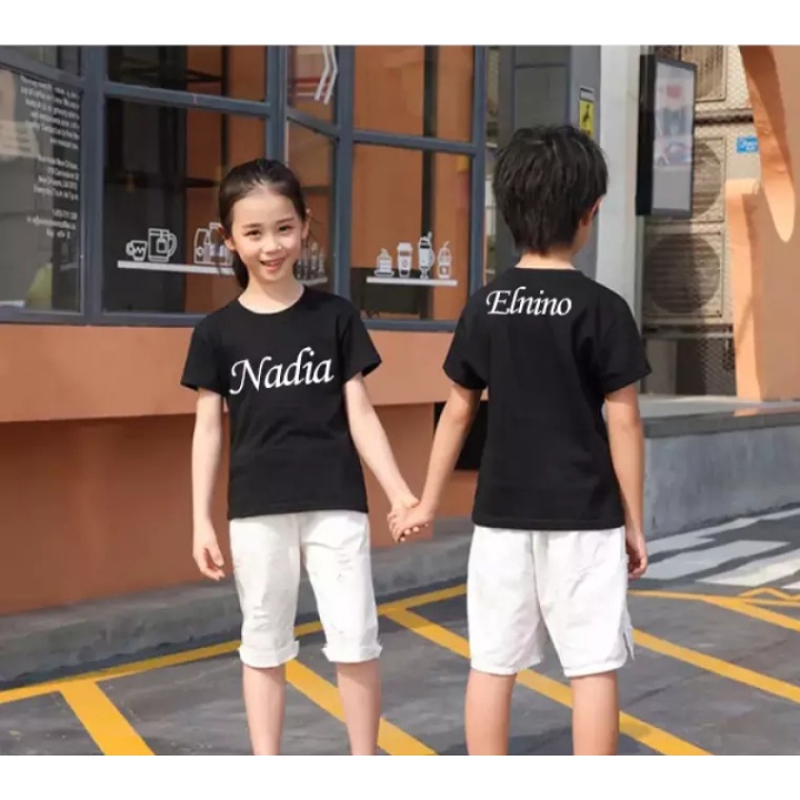 Kaos Anak Gratis Bordir Nama (KHUSUS BORDIR DEPAN DAN BELAKANG)