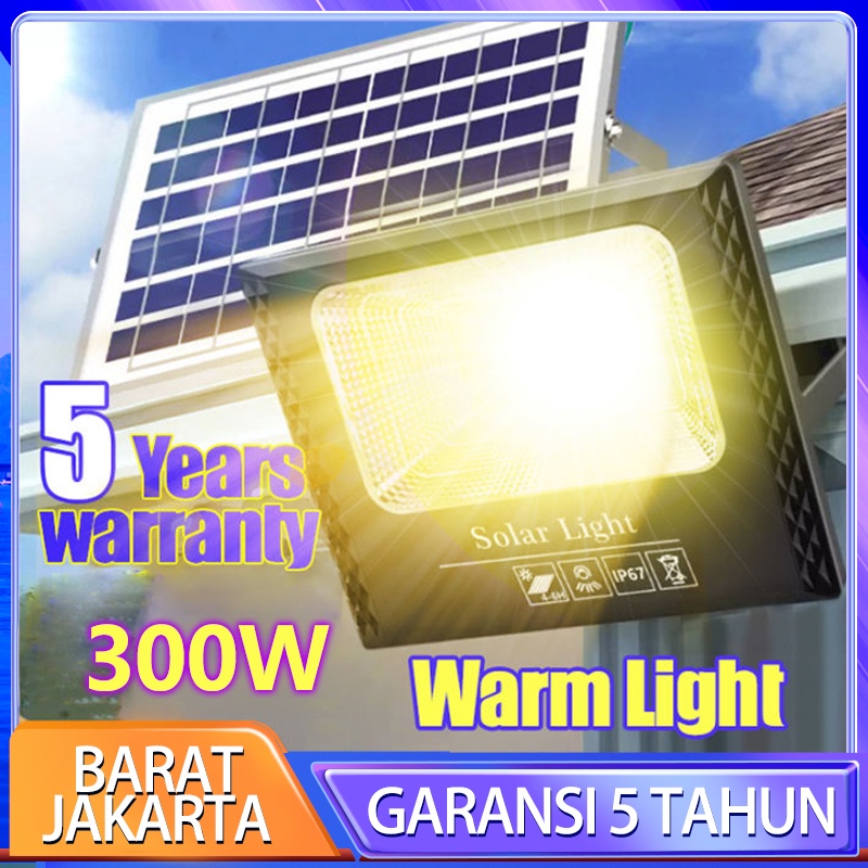 300W Lampu Solar Lampu kuning Solar Cell lar Panel Waterproof solar cell lampu LAMPU LED TENAGA MATA