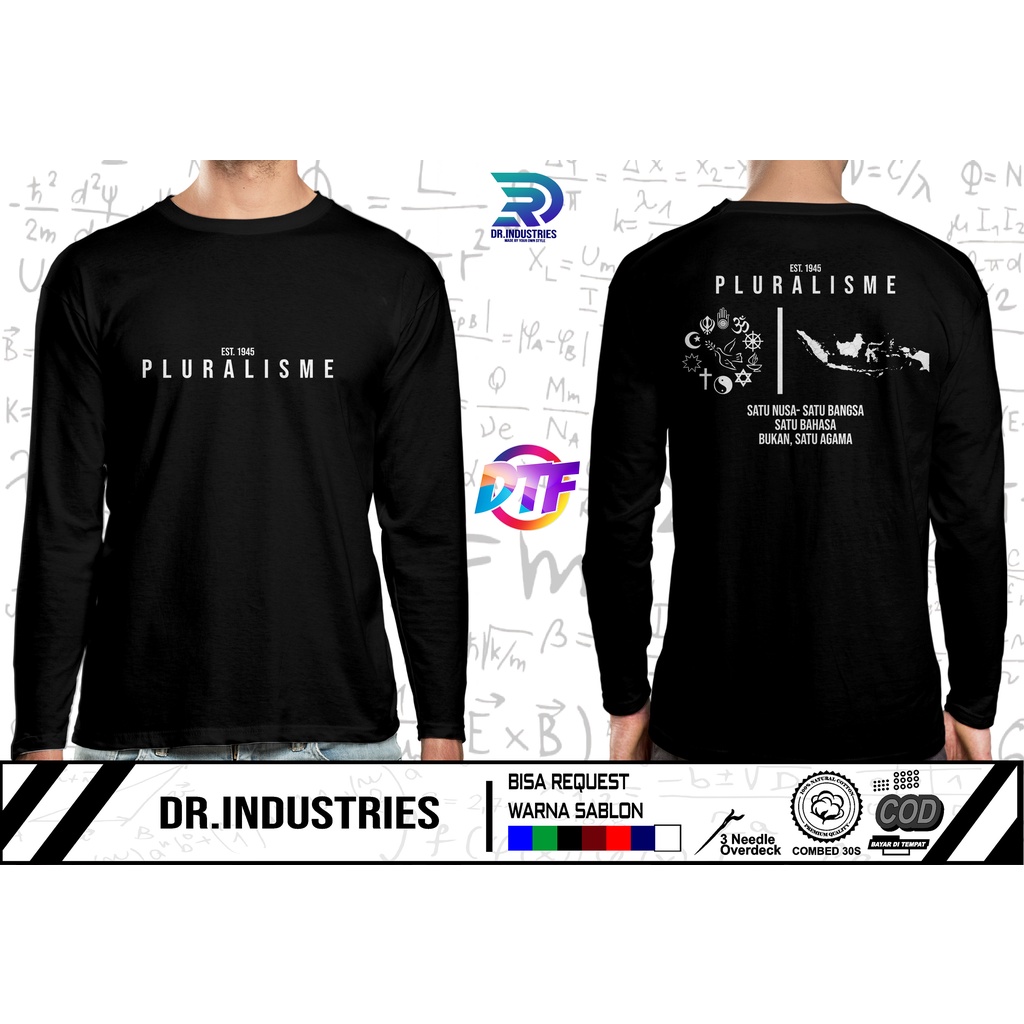 Kaos PLURALISME INDONESIA TELRANSI UMAT BERAGAMA DB - DR INDUSTRIES