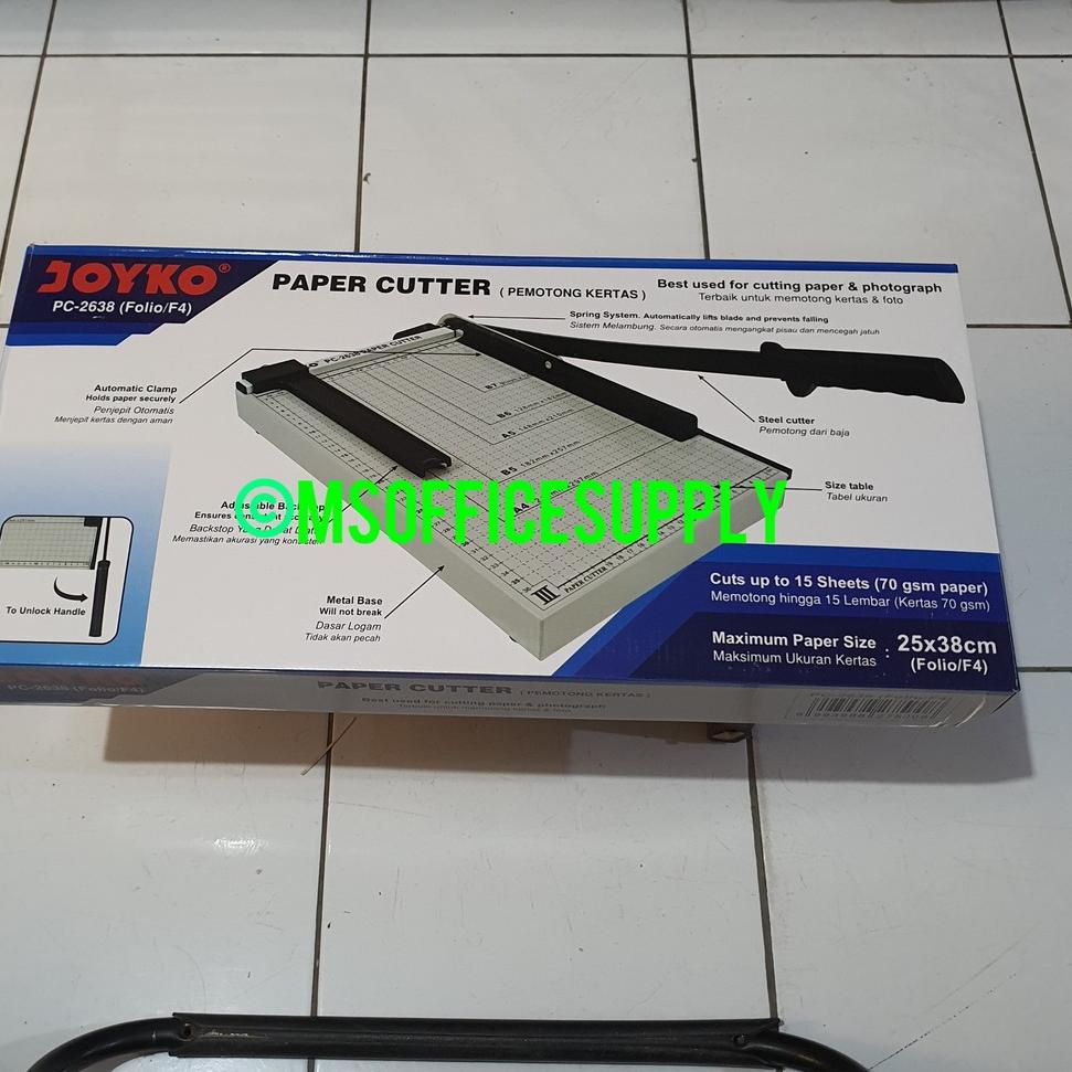 

[ART. 19] pemotong kertas paper cutter F4 FOLIO JOYKO LETTER 26X38 cm pc 2638