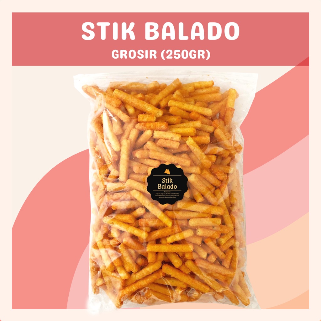 [DELISH SNACKS] Stik Balado (Grosir) 250gr / Snack Cemilan Camilan Kilo Kiloan / Pedas Enak Gurih