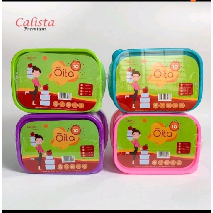 Promo Calista Oita Premium Toples Set Isi 10 Pcs BPA Free