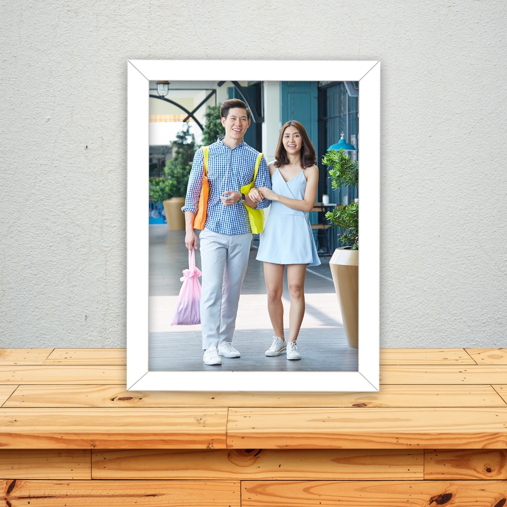 Print Foto / Cetak Foto + Frame Bingkai Minimalist 5R (13x18cm)