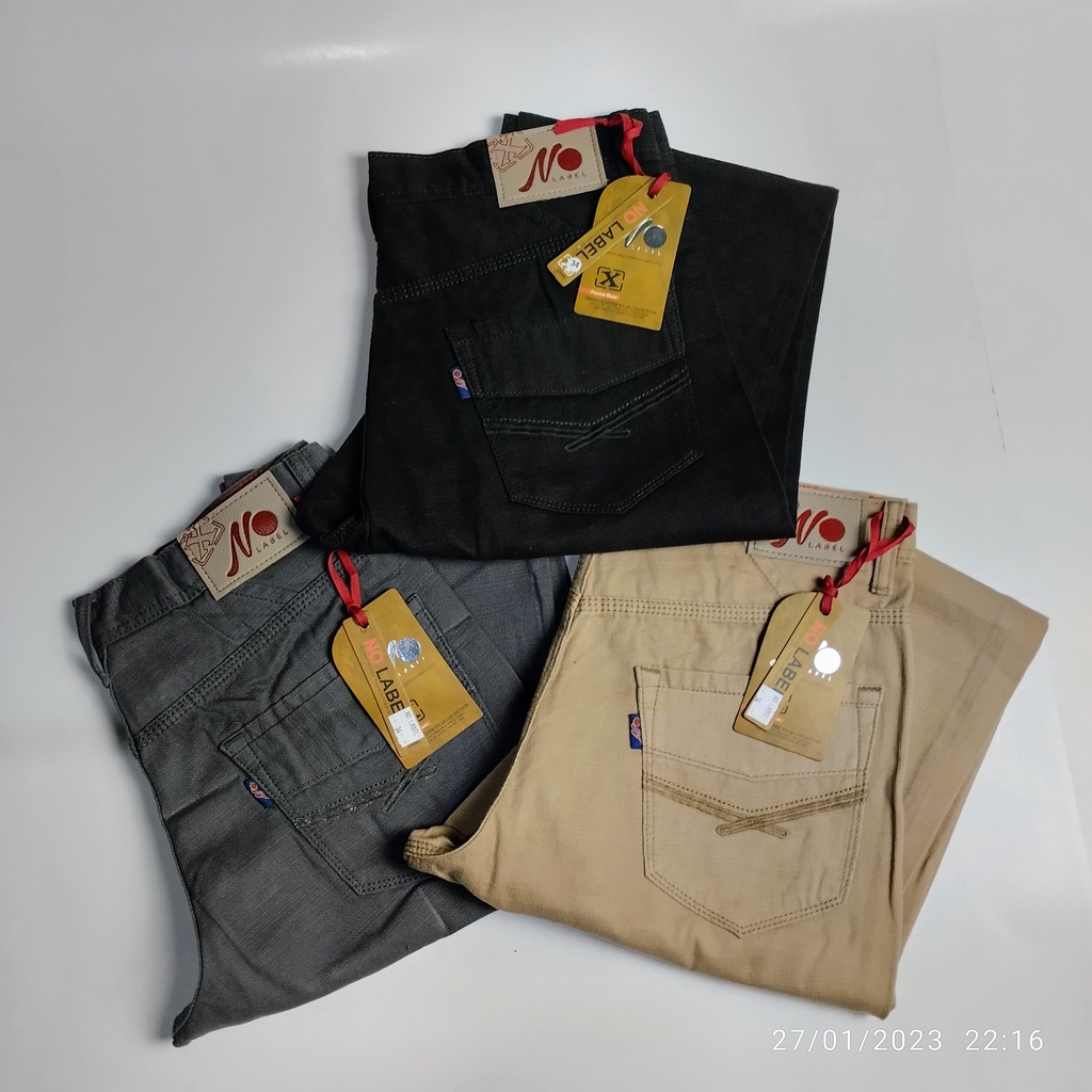 CHINOS Celana Panjang Pria Standar Reguler Size 28-39