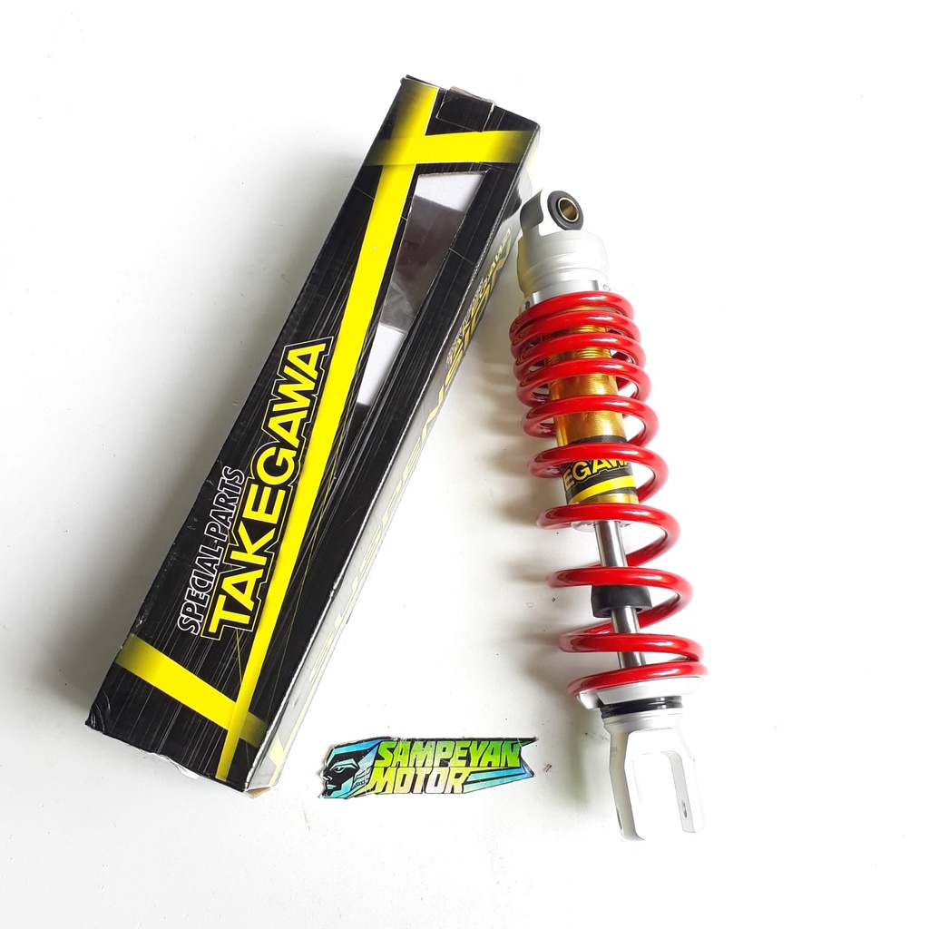Shock Sok Skok Belakang Takegawa 116B Merah 305mm Mio Beat Scoopy DLL
