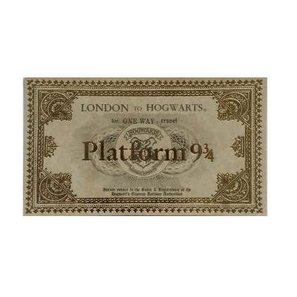 ticket bus harry tiket bis platfom 93/4 london hogwarts bookmark pembatas buku kartu