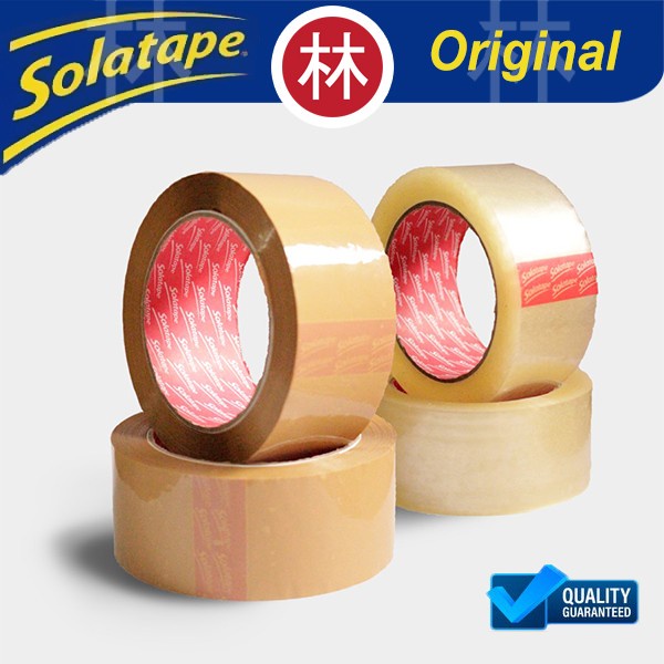 Solatape Lakban Isolasi Coklat / Bening 45mm (2 inch) x 90 Yard ORI - 1 Slop isi 6 Pcs