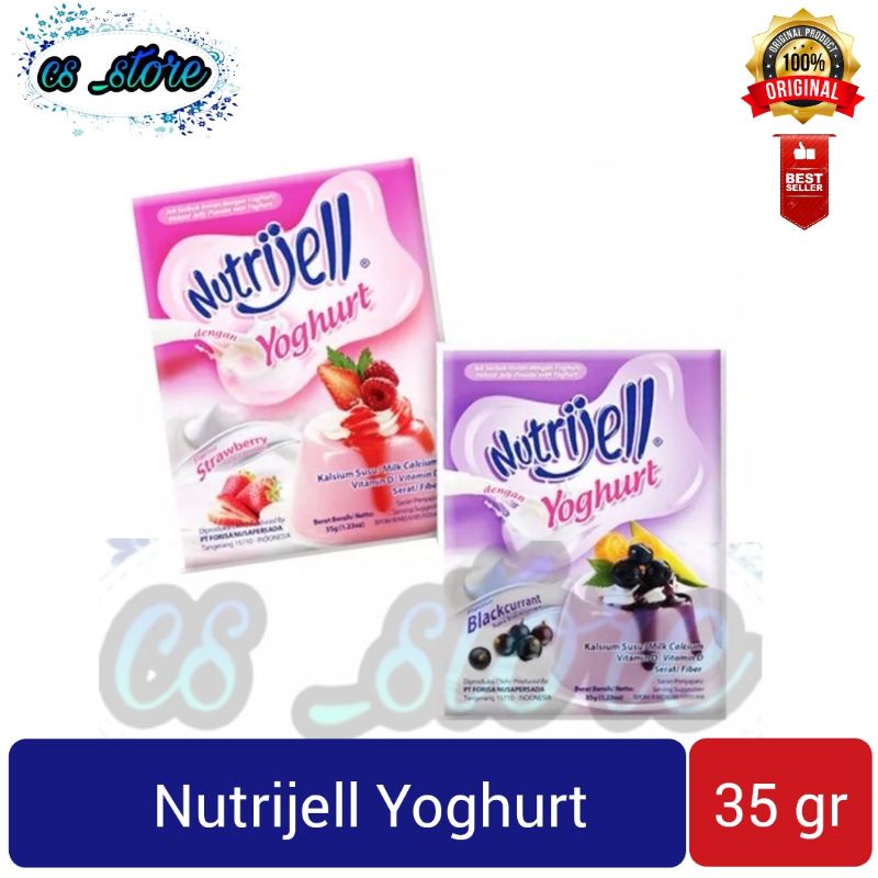 

Nutrijell Yoghurt Blackcurrant Strawberry 35 gr