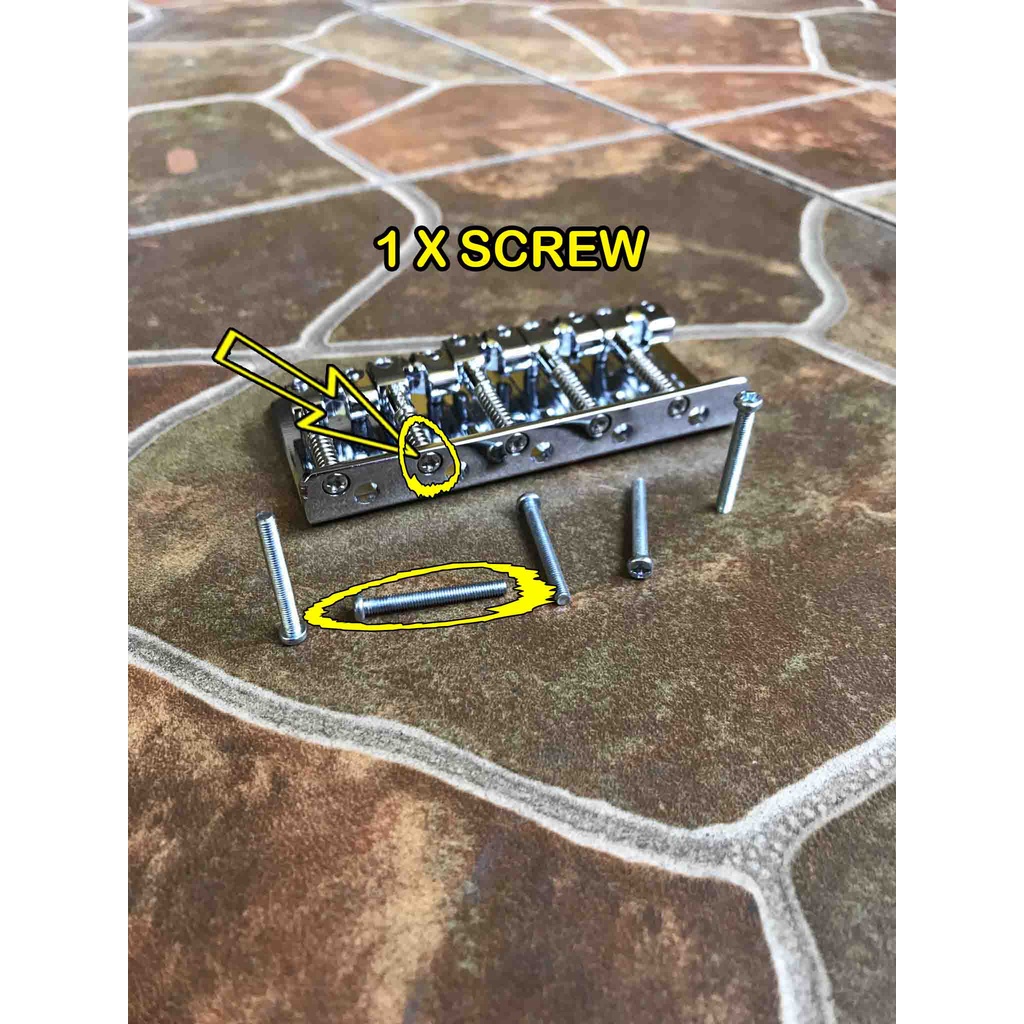 Baut Sadel Bass Guitar Electric Intonation Screw Adjust Saddle Bridge Maju Mundur Gitar Listrik