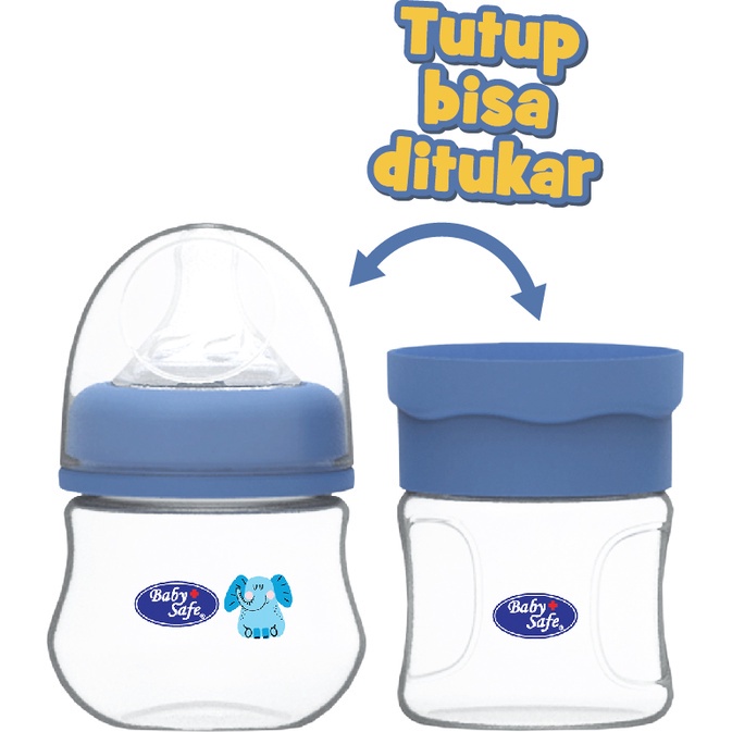 Baby Safe Feeding Bottle Natural Wide Neck 150ml, 250ml &amp; Food Container 120ml