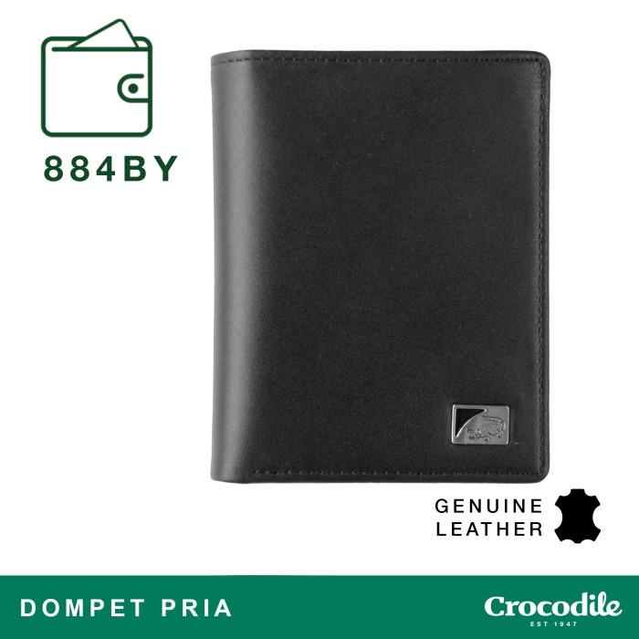 Best Seller Crocodile 884By Dompet Pria Men Wallet Leather Kulit Original - Hitam