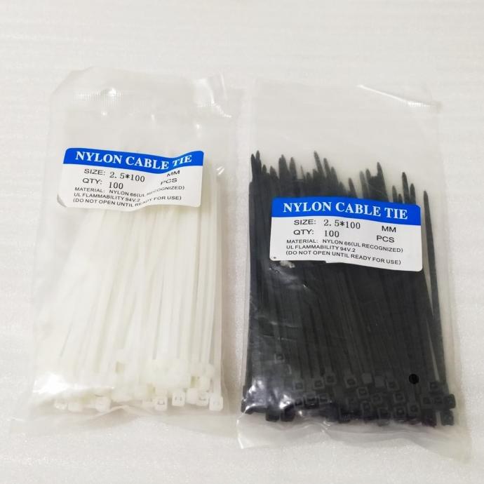 

cable ties 10cm hitam putih / nylon cable tie / kabel ties muri33l Juara