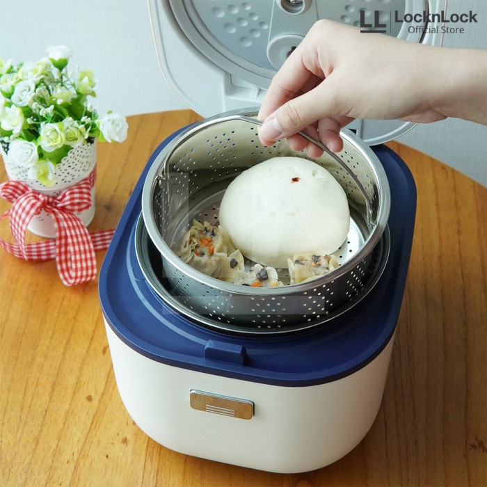 LocknLock Low Sugar Mini Rice Cooker 2L White - EJR821WHT ORIGINAL