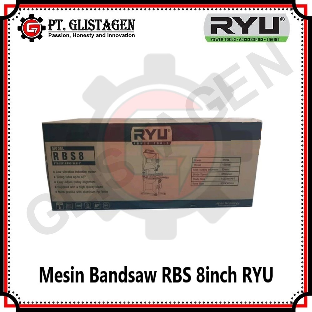 RYU Band Saw Table BandSaw Mesin Gergaji Pita Ukir Kayu RBS 8 inch HD