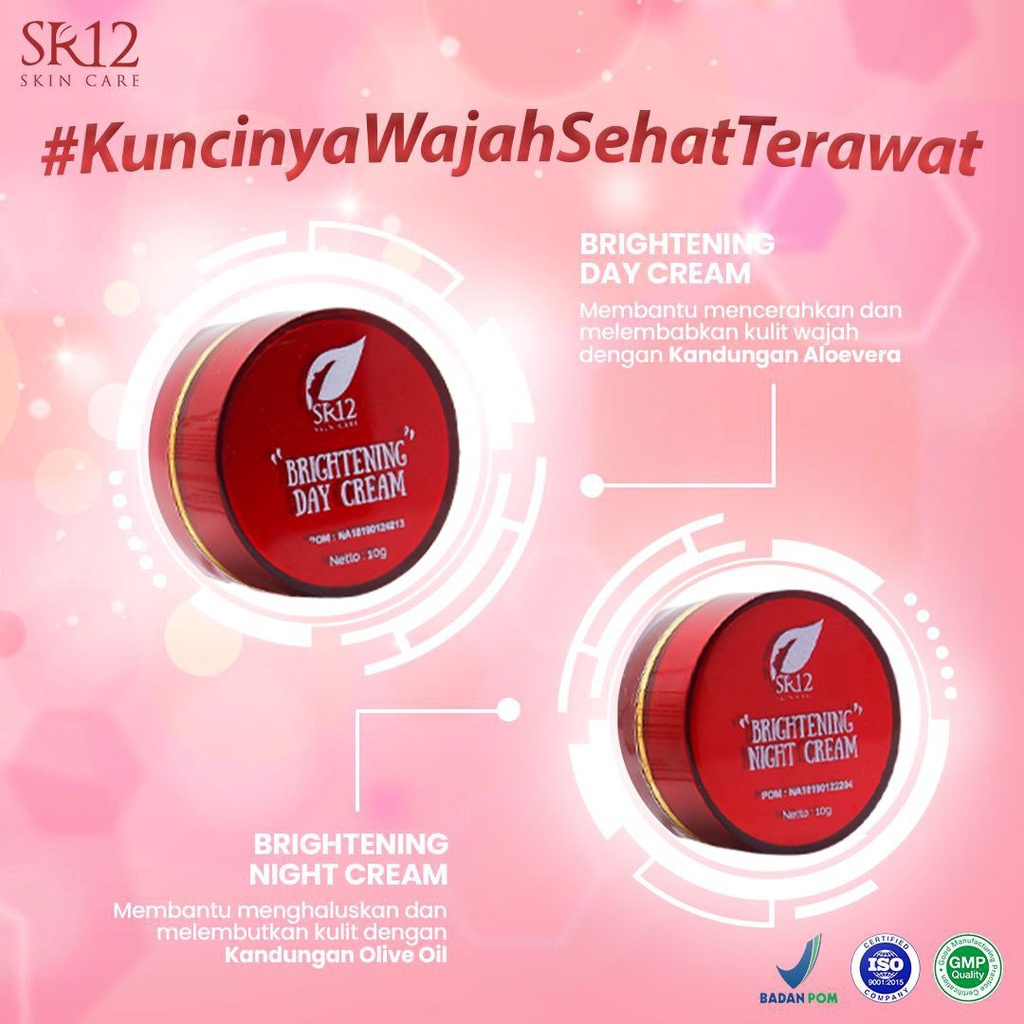 CREAM PENCERAH BPOM AMAN / KRIM SPF SR12 BRIGHTENING DAY &amp; NIGHT / MENYAMARKAN NODA HITAM