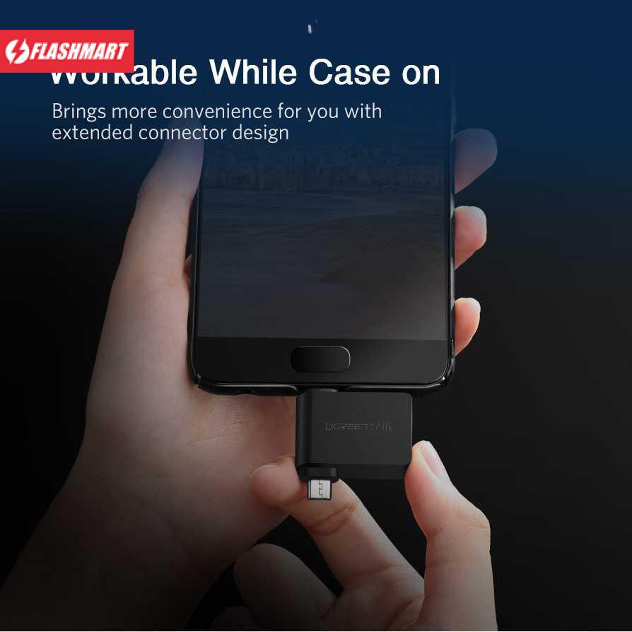 Flashmart OTG Plug Micro USB + USB Type C for Smartphone - 30453