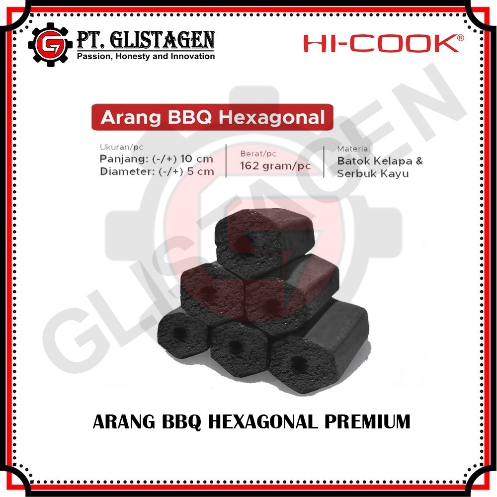 Hi-Cook Arang BBQ Hexagonal / Batok Arang BBQ (Grade Premium Quality)