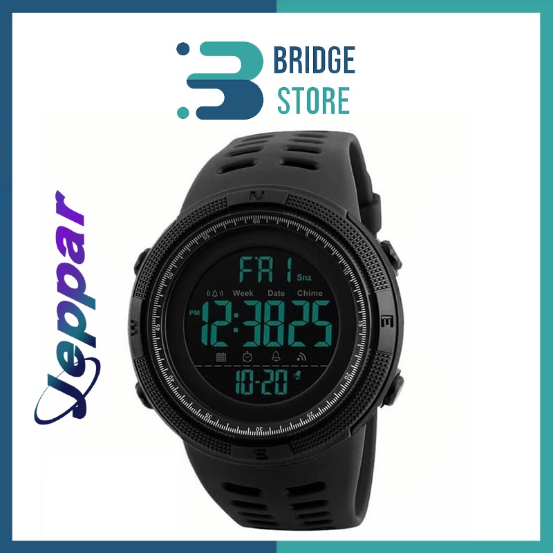 Murah - JEPPAR 1994 Jam Tangan Digital Pria Sport LED Water Resistant 50M Original