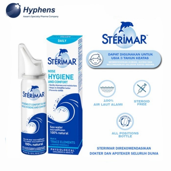 Sterimar Nasal Hygiene 50 ml Daily Nasal Hygiene Semprot Hidung Anak Dewasa