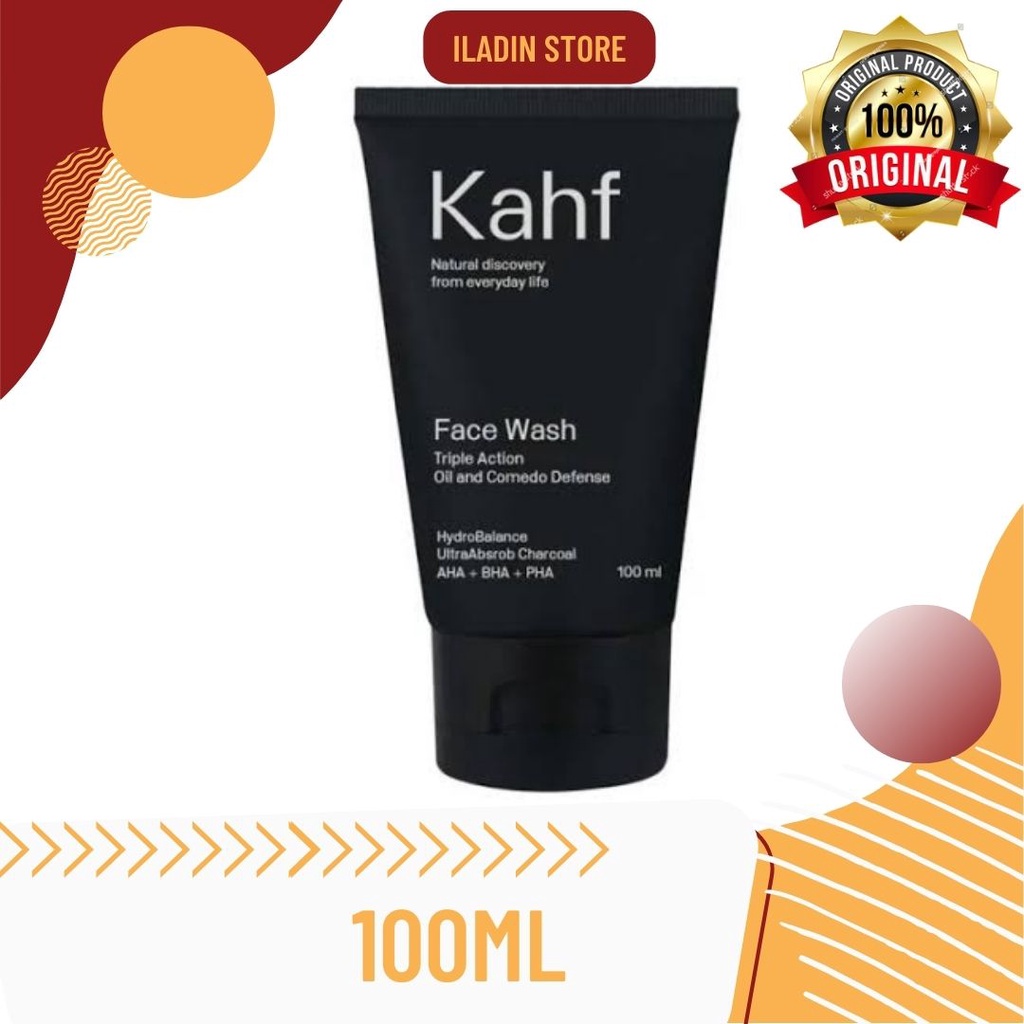 Kahf Triple Action Oil and Comedo Defense Face Wash 100ml - minyak dan komedo