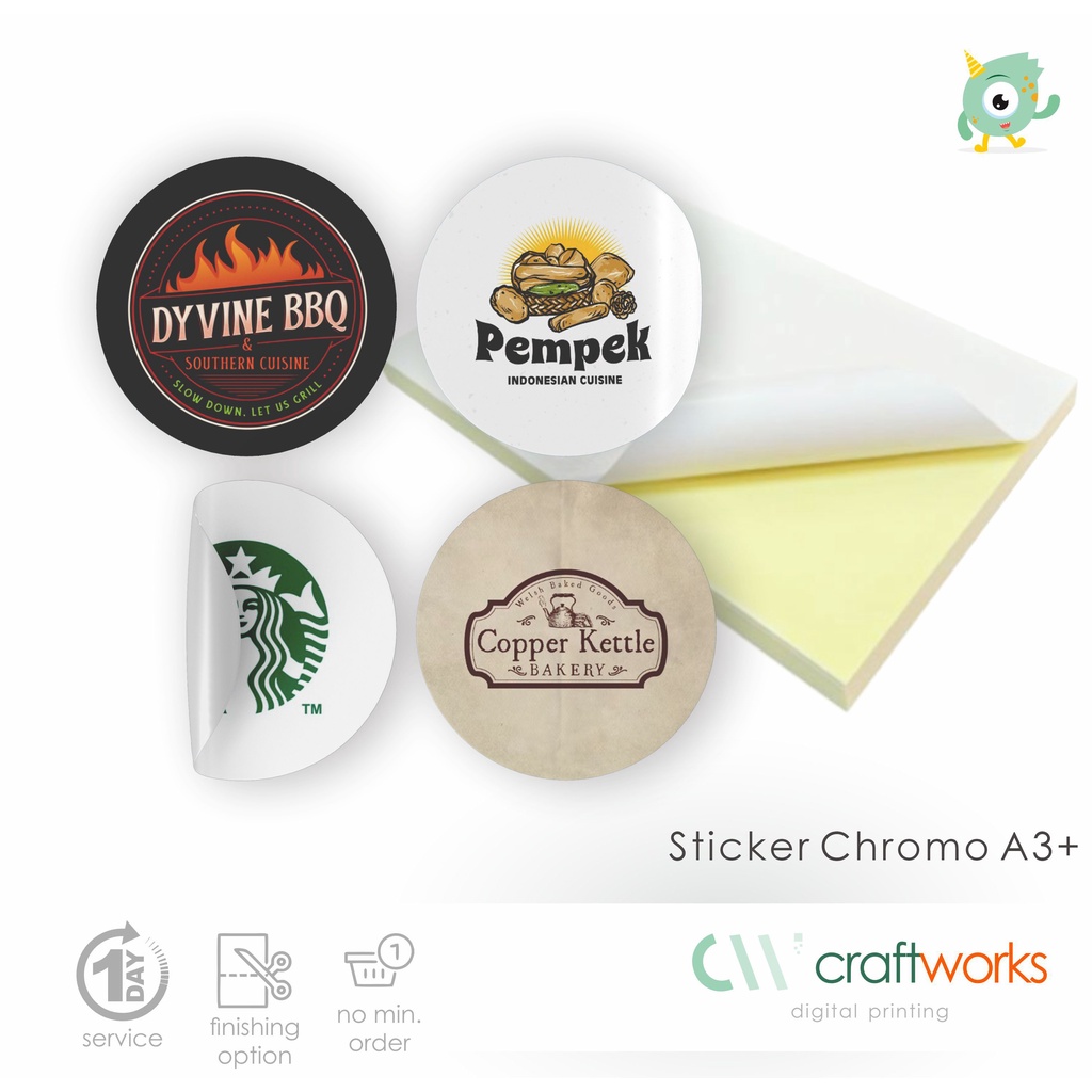 

CETAK STICKER CHROMO DIGITAL PRINTING A3+
