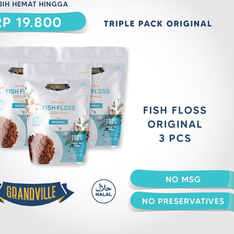 

➶ Grandville Abon IKAN Crunchy Triple Pack Original ☜