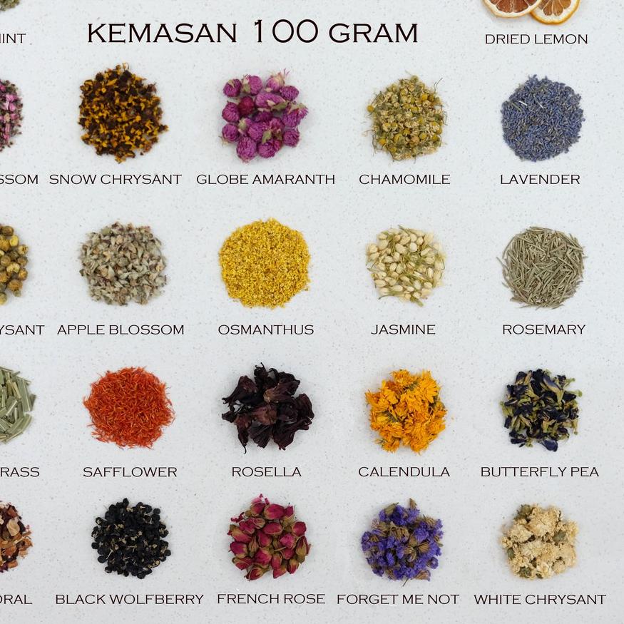 

◊ Mamacia Treats (100 gram) Lavender Chamomile Chrysanthemum Teh Bunga Telang Flower Tea Jilid 1 ☏