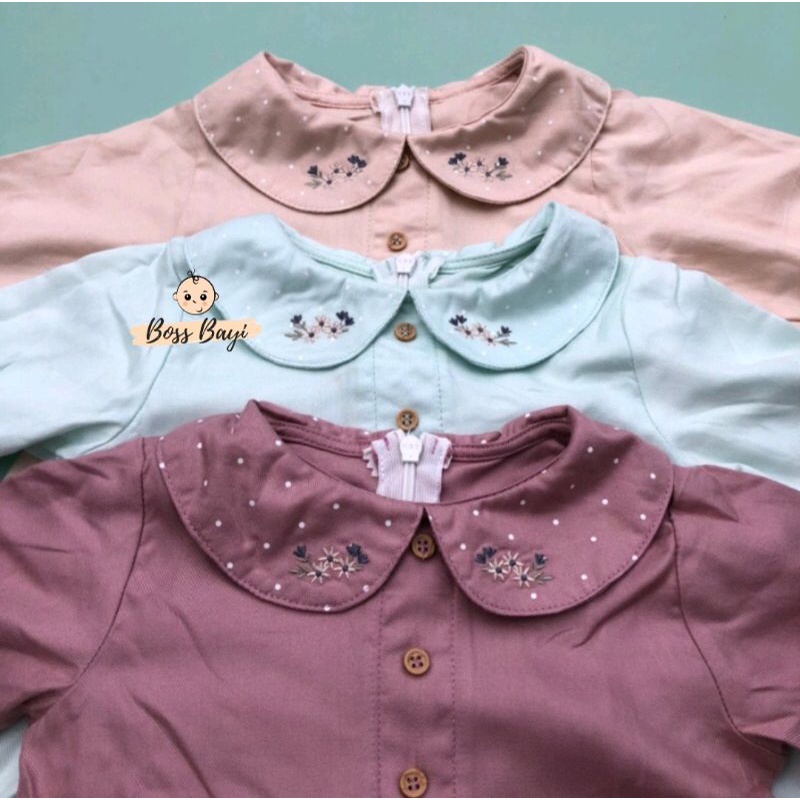 LITTLE PALMERHAUS Baby Gamis / Dress Lengan Panjang Bayi