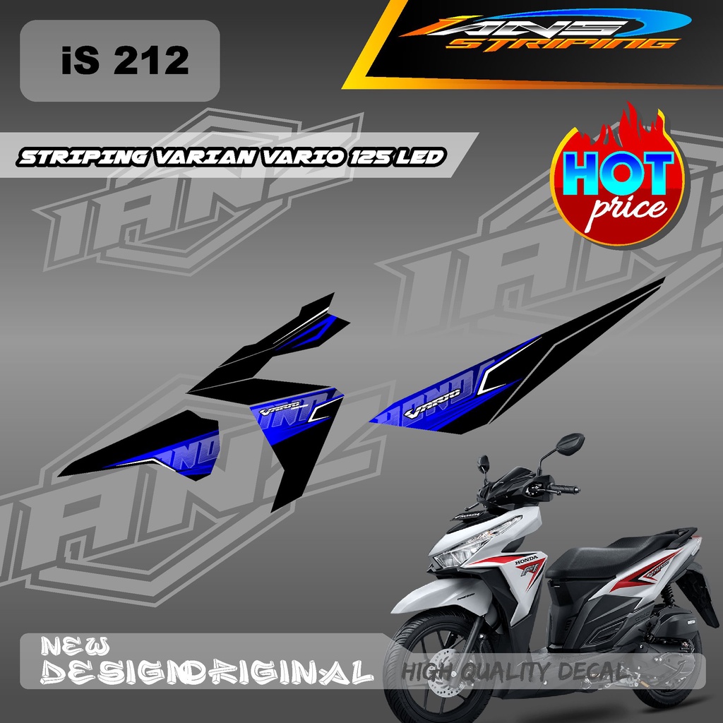 DECAL HONDA VARIO 125 LED CUSTOM VARIAN WARNA / STIKER DECAL VARIO 125 MENGGUNKAN BAHAN BERKUALITAS / STIKER KERETA VARIO 125 LED IS212