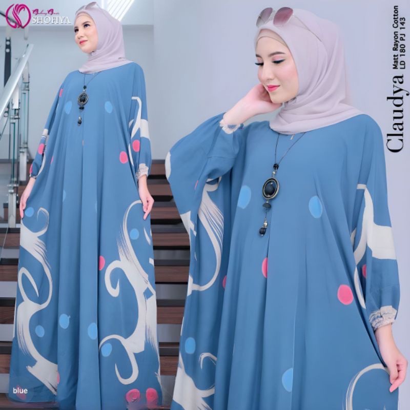 GAMIS KAFTAN SUPER JUMBO LD 180 XXXXL BIG SIZE CLAUDYA RAYON BAJU KELELAWAR BUSUI