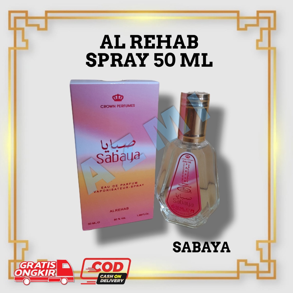 Parfum Al Rehab Spray Sabaya 50ml, Original Jeddah