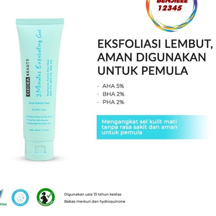 ➫ Cleora 3 Minutes Exfoliating Gel 50ml beauty eksfoliasi jelly CLEORA cleora ℮