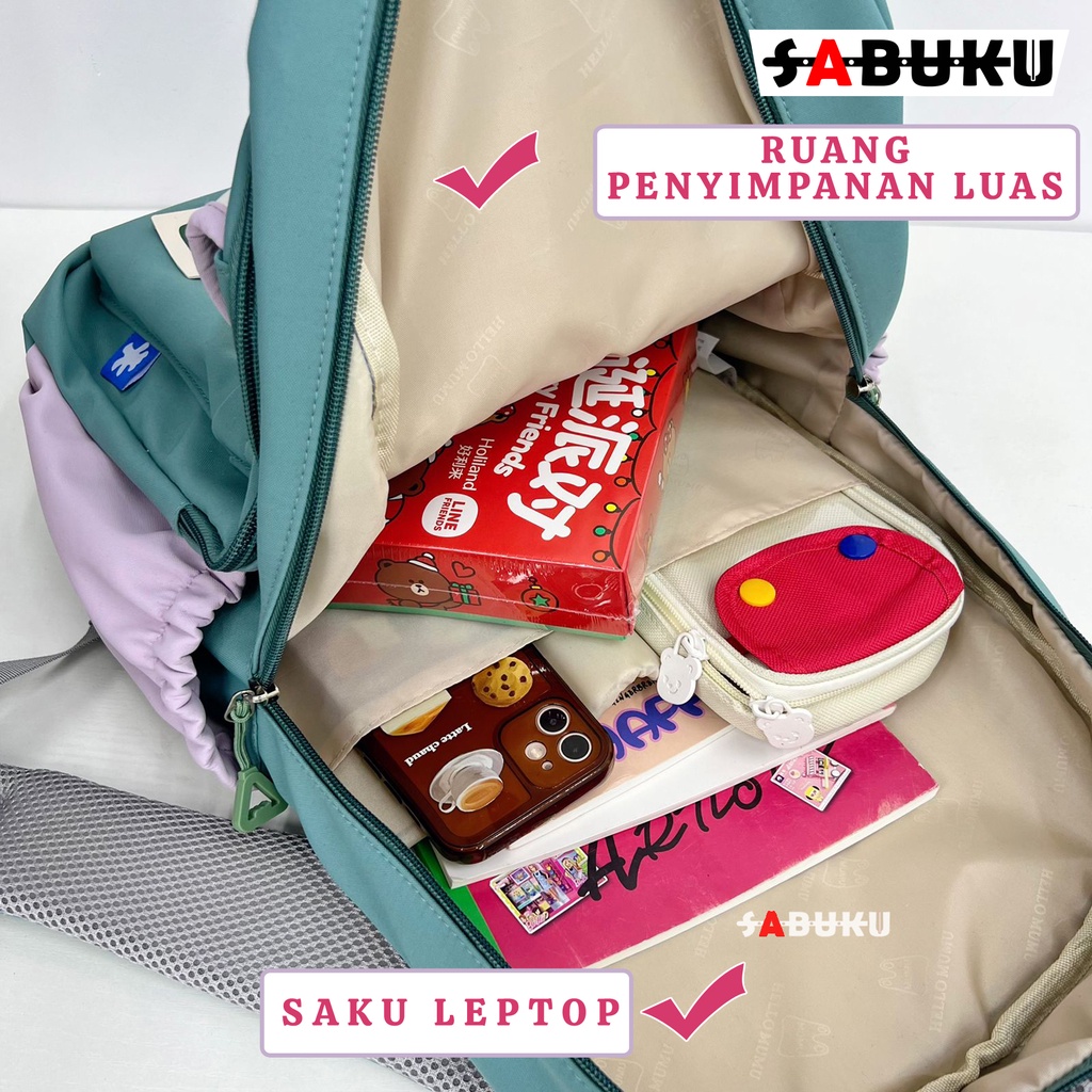 Tas Ransel Sekolah Anak Wanita Dan Pria Untuk Anak PAUD TK SD SMP Tas punggung Laptop Tas Backpack Korea Fashion Style -285