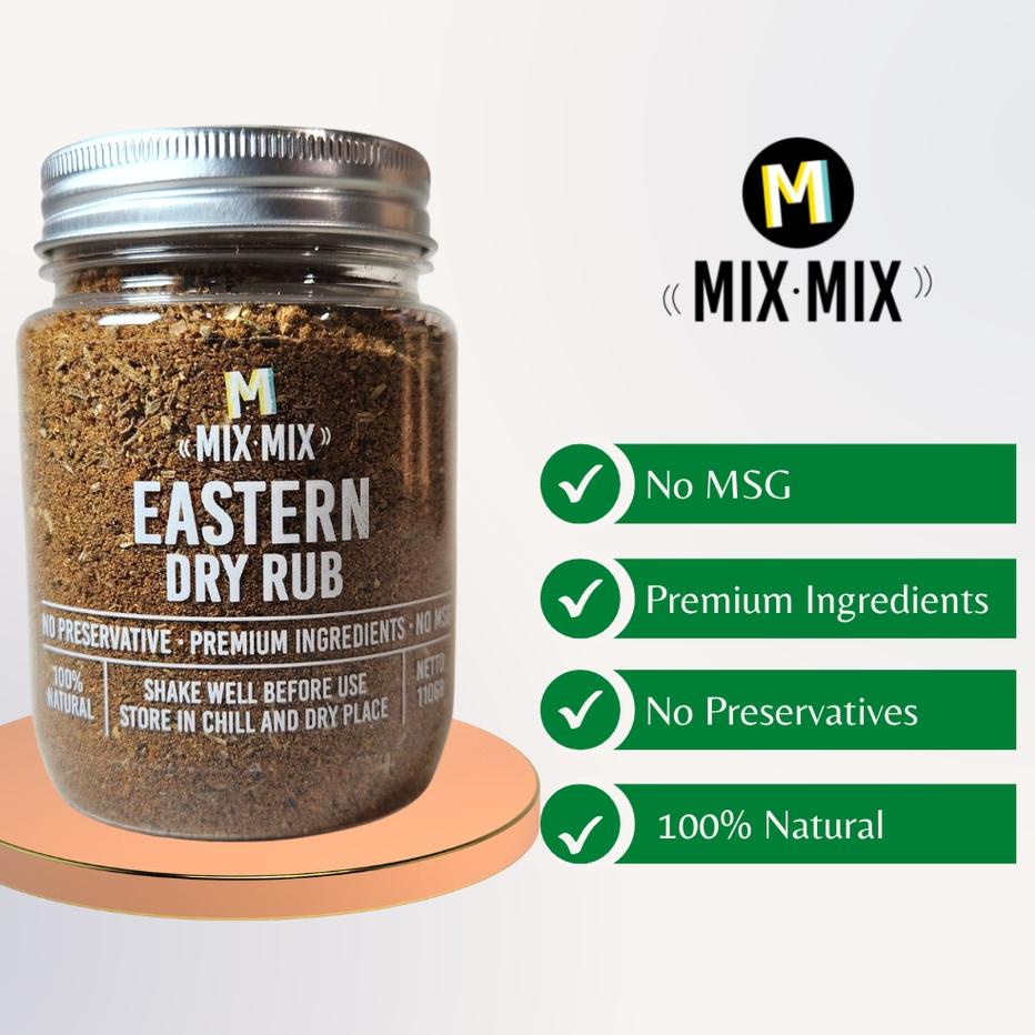 

Pasti Untung Mixmix Bumbu Marinasi Serba Guna Eastern Dry Rub / Bumbu Marinasi Serba Guna 110 GRAM