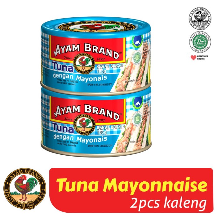 

IKAN TUNA KALENG MAYONAISE AYAM BRAND 160GR ISI 2 PCS