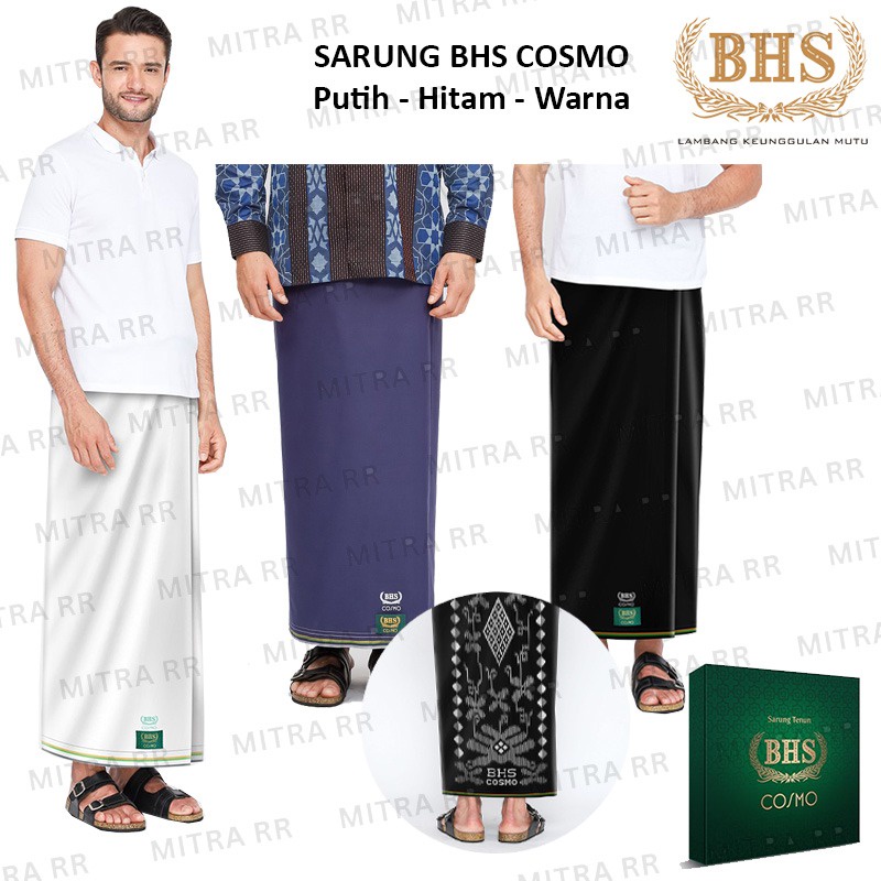 Sarung BHS Gold Cosmo Warna Polos / CWP - Sarung Dewasa BHS Original