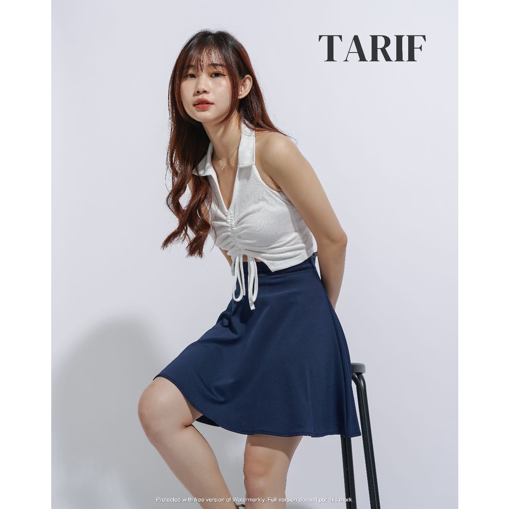 Celia Basic Midi Flare Skirt - By Tarif Rok Payung Lebar Selutut - Rok High Waist - (L059)