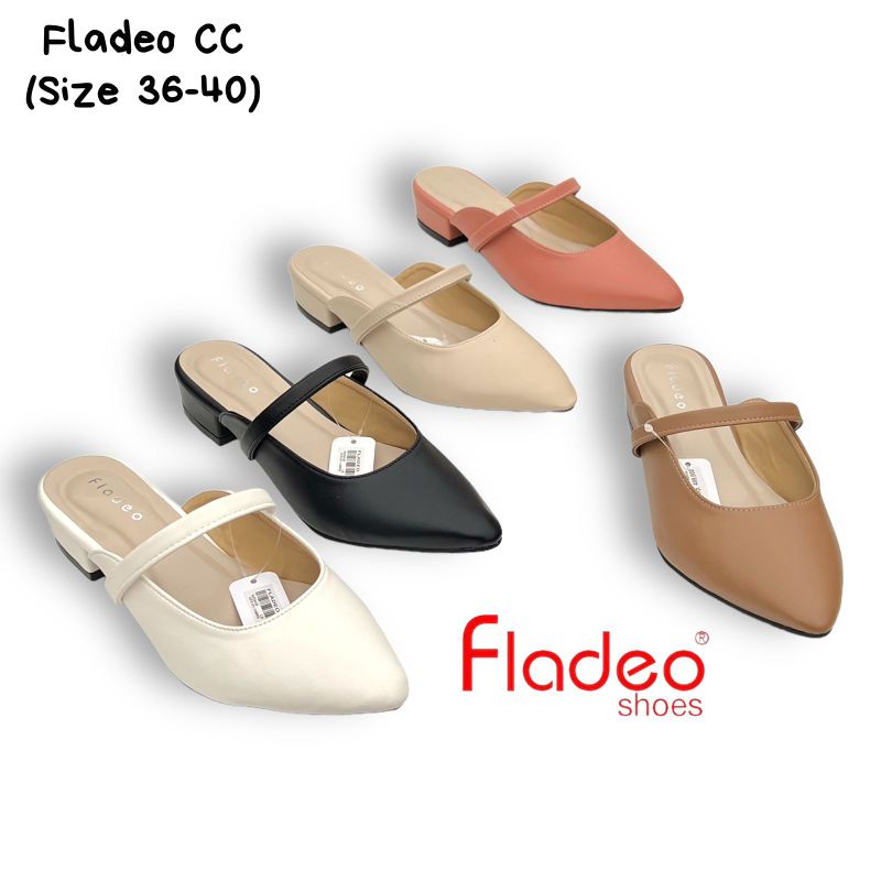 Sandal Wanita Sandal Fladeo Cantik Selop Hak 2cm