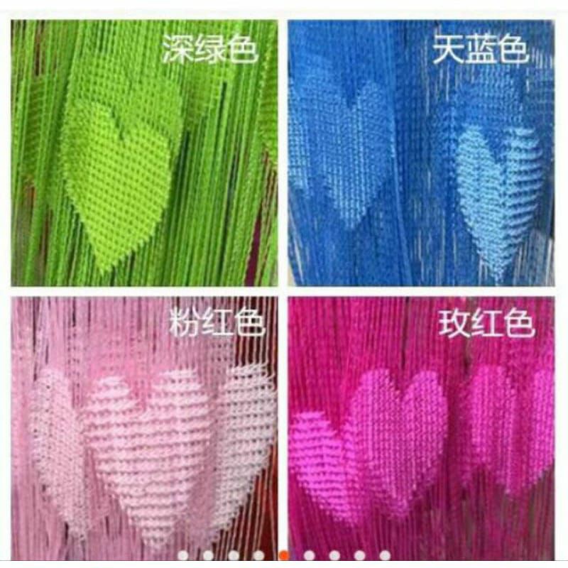 TIRAI BENANG HALUS MOTIF LOVE / TIRAI PEMBATAS RUANGAN